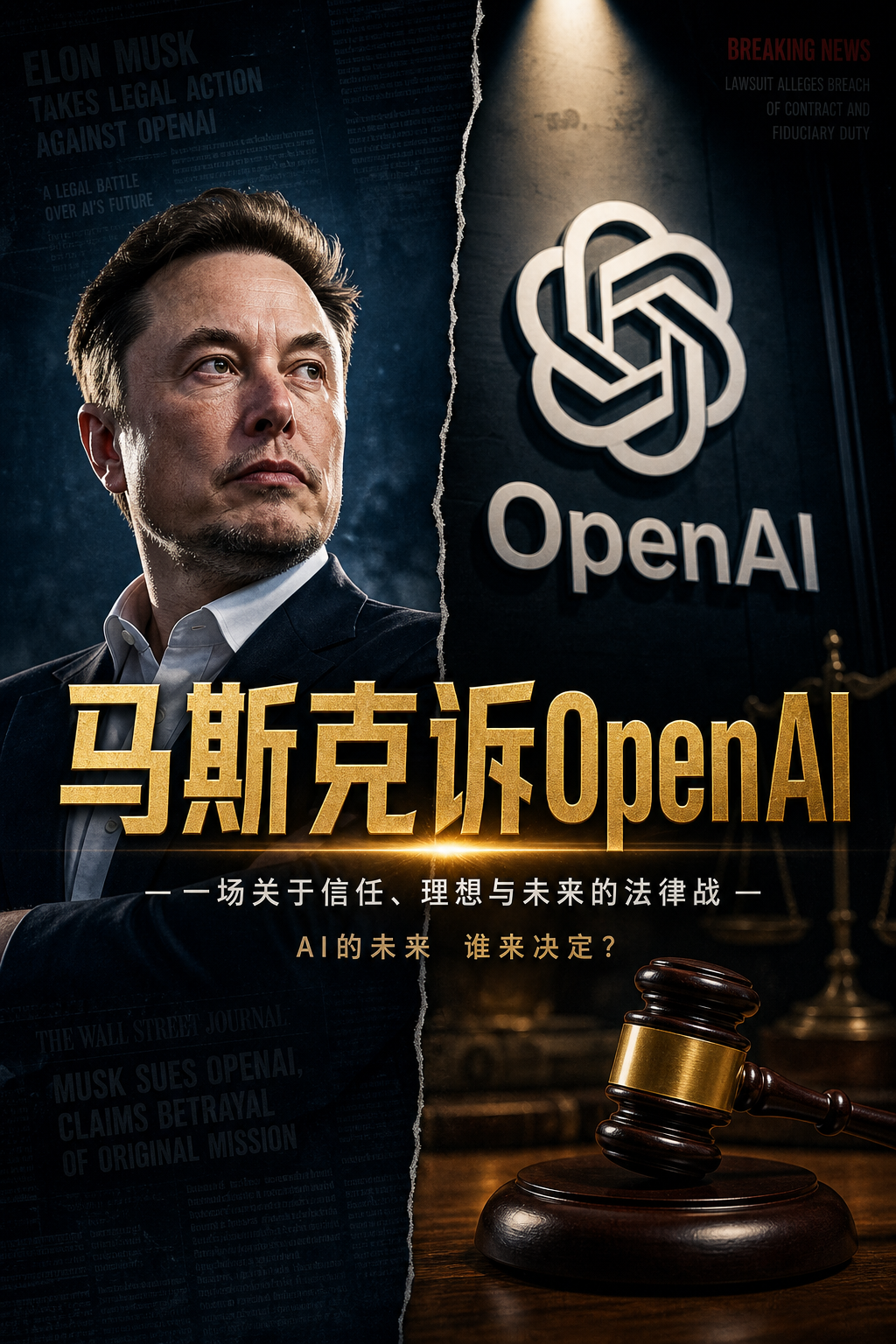 AI新闻封面 - 马斯克诉OpenAI
